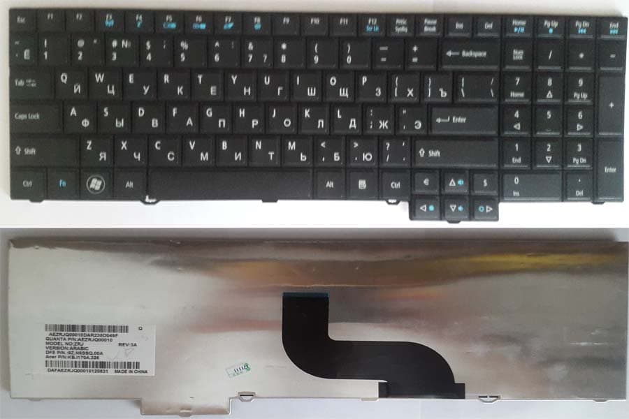Клавиатура для ноутбука Acer TravelMate 5760 5760G 5760Z 5760ZG, артикул 01076 — запчасть GSM28.RU