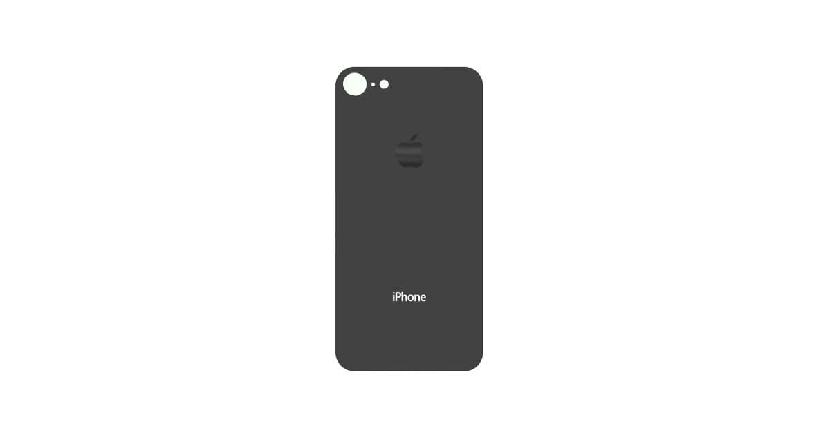 Задняя крышка для iPhone 8 (черный) с широким отверстием, артикул 01083 — запчасть GSM28.RU