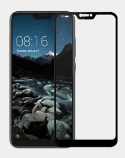Защитное стекло 5D с полной проклейкой на Xiaomi Redmi 6 Pro / Mi A2 Lite Черное, артикул 01123 — запчасть GSM28.RU