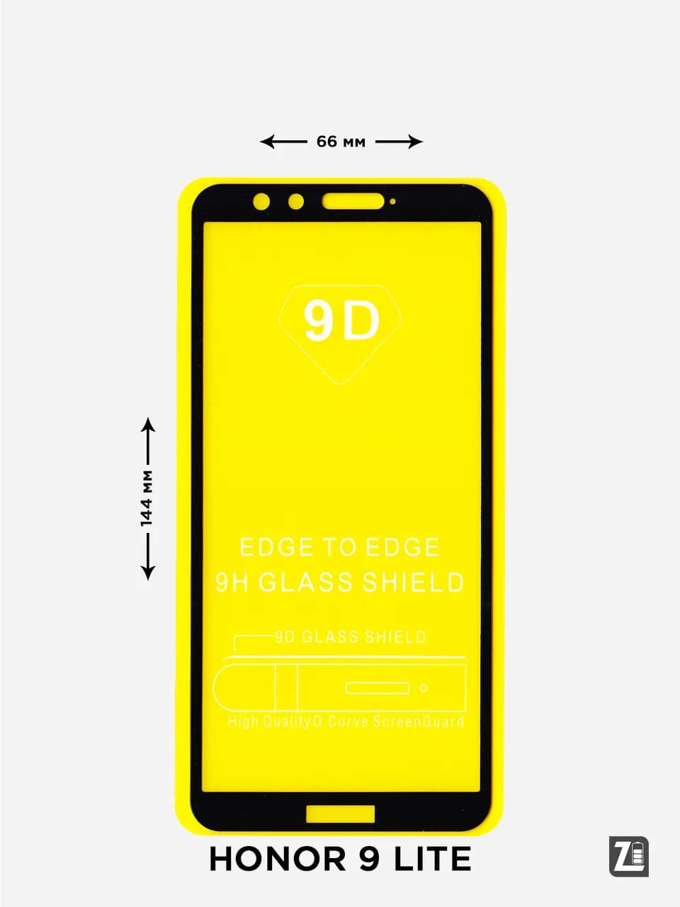 Защитное стекло 5D с полной проклейкой на Huawei Honor 9 Lite Черное, артикул 01132 — запчасть GSM28.RU