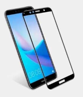 Защитное стекло 5D с полной проклейкой на Huawei Honor 7C Pro / Nova 2 Lite / Y7 Prime 2018 Черное, артикул 01178 — запчасть GSM28.RU