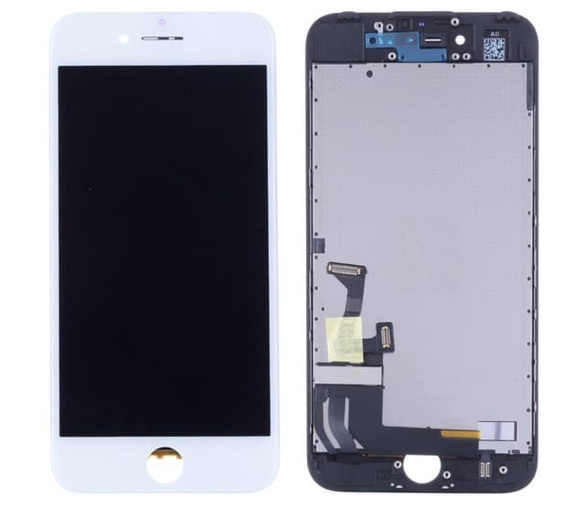 Дисплей для iPhone 7 + тачскрин белый с рамкой, артикул 00012 — запчасть GSM28.RU