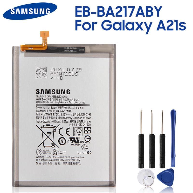 Аккумулятор для Samsung A217 Galaxy A21s / A125 Galaxy A12 / A022 Galaxy A02 / A13 A135 (EB-BA217ABY), артикул 01299 — запчасть GSM28.RU