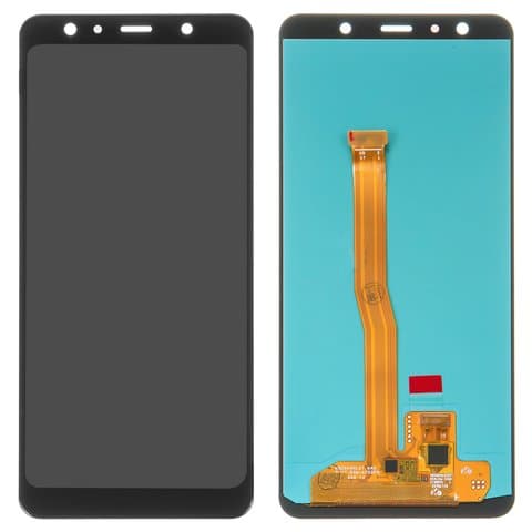 Дисплей для Samsung A750F Galaxy A7 (2018) + тачскрин (черный) OLED, артикул 01371 — запчасть GSM28.RU