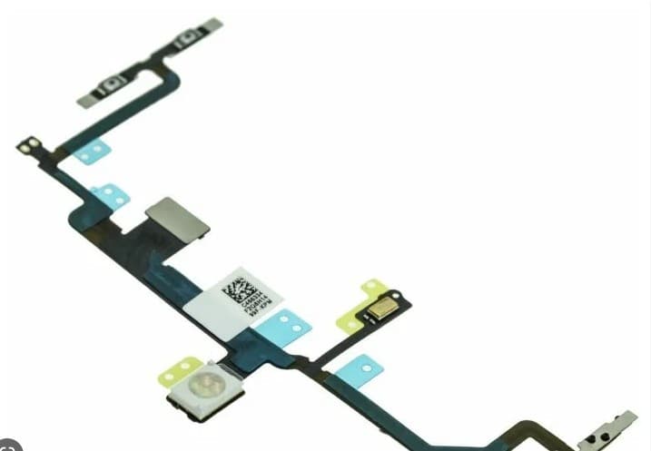 Шлейф iPhone 8 Plus + кнопка включения + кнопки громкости + микрофон + вспышка, артикул 01458 — запчасть GSM28.RU