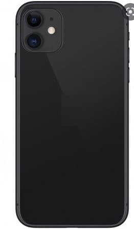 Задняя крышка для iPhone 11 (черный) с широким отверстием, артикул 01508 — запчасть GSM28.RU