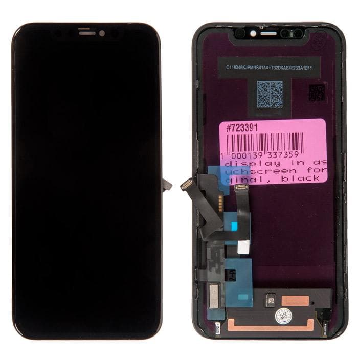 Дисплей для iPhone 11 + тачскрин черный с рамкой Оригинал, артикул 01517 — запчасть GSM28.RU