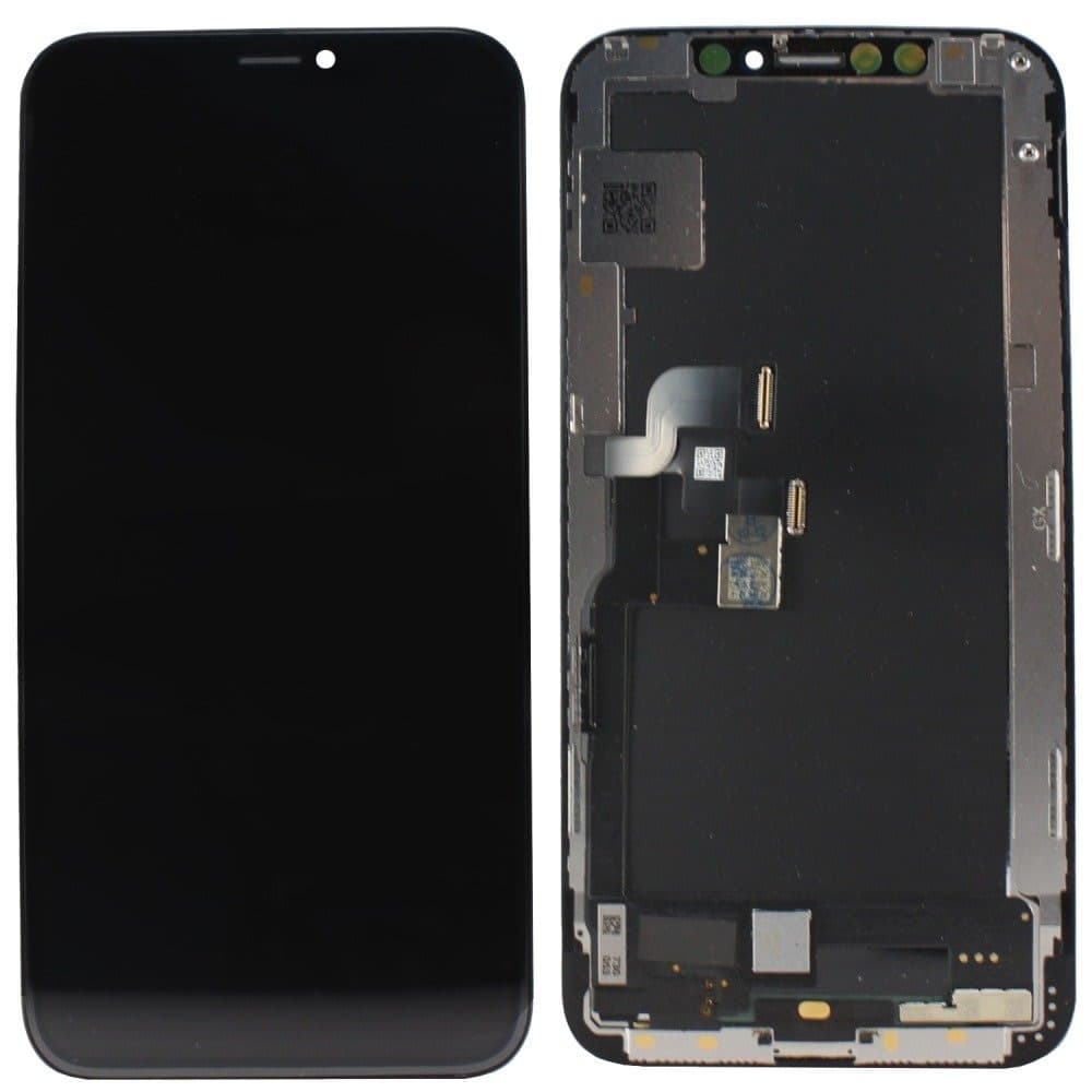 Дисплей для iPhone XS + тачскрин черный с рамкой (In-Cell), артикул 01523 — запчасть GSM28.RU