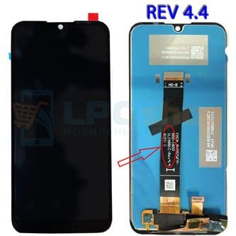 Дисплей для Honor 8S (rev 4.4) / Y5 2019 + тачскрин (черный), артикул 01608 — запчасть GSM28.RU