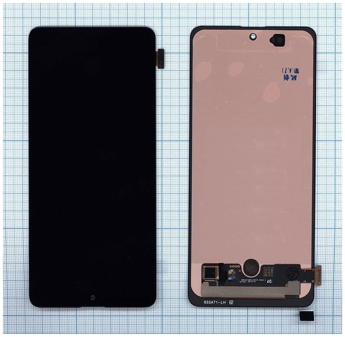 Дисплей для Samsung A715F Galaxy A71 + тачскрин (черный) (OLED Full size), артикул 01622 — запчасть GSM28.RU