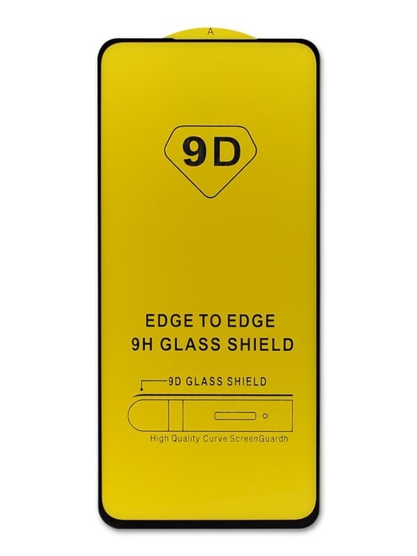 Защитное стекло 5D с полной проклейкой на Xiaomi Redmi 10 / Mi 11 Lite / Oppo A52 / A92 / Y30 / Y50 / Nova 7, артикул 01636 — запчасть GSM28.RU