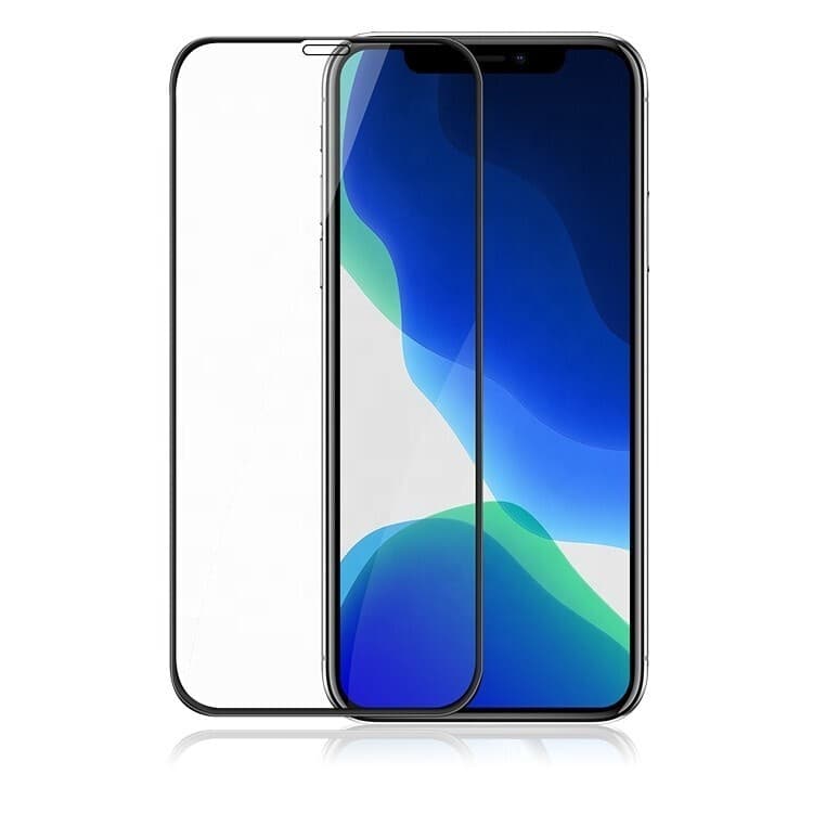 Защитное стекло 5D с полной проклейкой на iphone 12 Mini / 13 Mini (5.4) чёрное, артикул 01681 — запчасть GSM28.RU