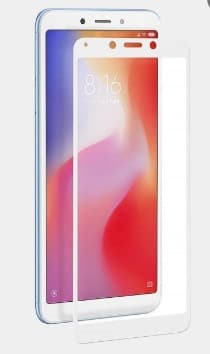 Защитное стекло 5D с полной проклейкой на Xiaomi Redmi 6 / 6A / 7A / Honor 7A / 9S / 7S / Y5 (2018) / Y5P / Y5 lite Белое, артикул 01689 — запчасть GSM28.RU
