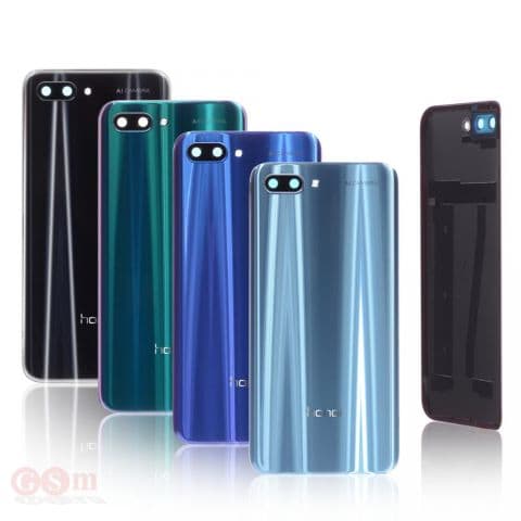 Задняя крышка для Huawei Honor 10 (синий) со стеклом камеры, артикул 01723 — запчасть GSM28.RU