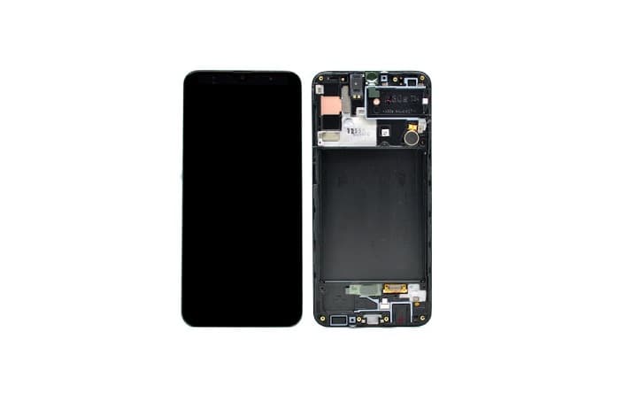 Дисплей для Samsung A307F Galaxy A30s в рамке + тачскрин (черный) Оригинал, артикул 01741 — запчасть GSM28.RU