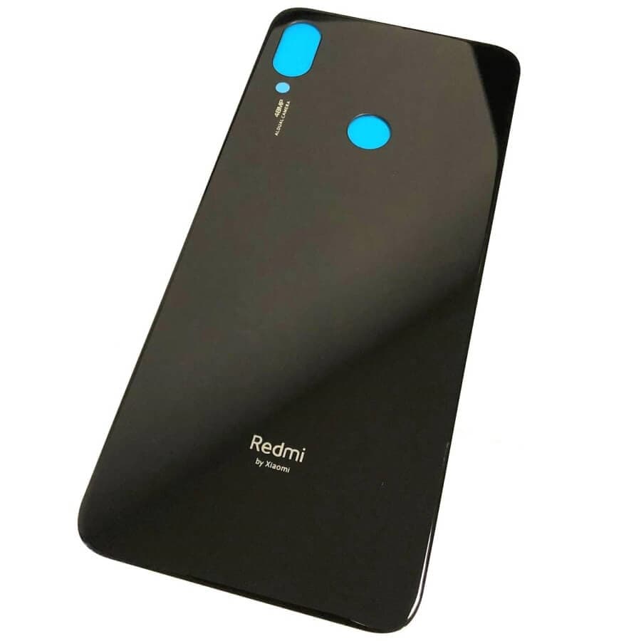 Задняя крышка для Xiaomi Redmi Note 7 (черный) со стеклом камеры, артикул 01769 — запчасть GSM28.RU