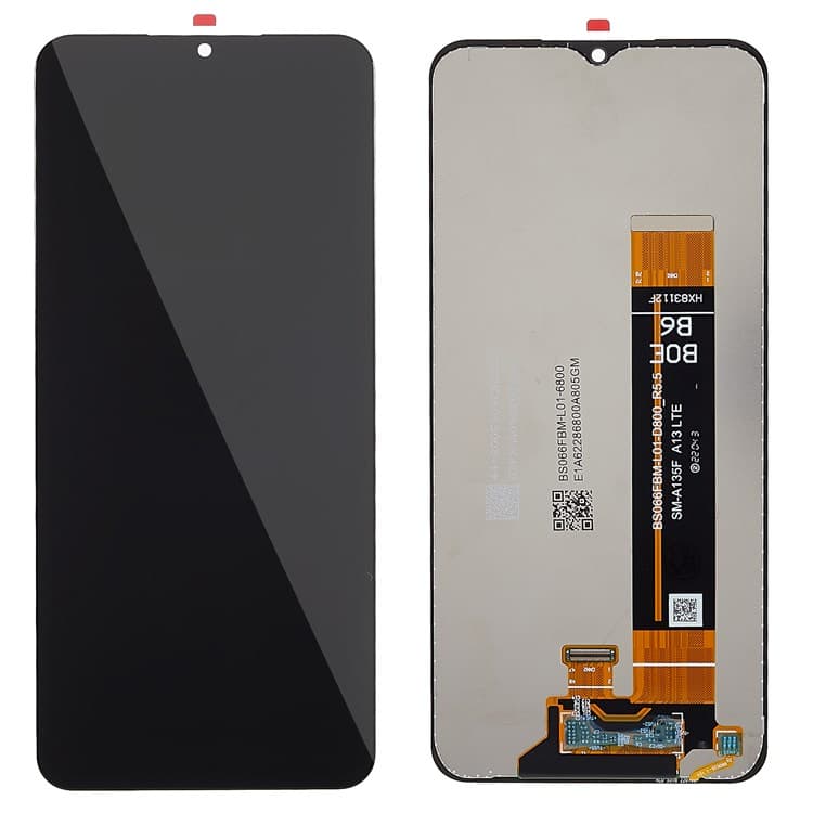 Дисплей для Samsung A135F / A137 Galaxy A13 / A13s + тачскрин (черный) Оригинал, артикул 01942 — запчасть GSM28.RU