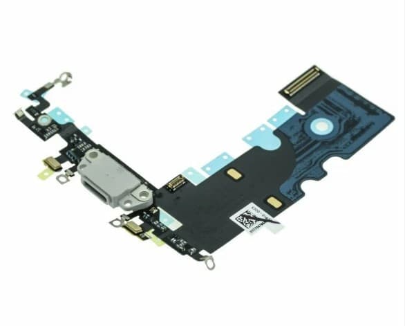 Шлейф для iPhone 8/SE 2020 + разъем зарядки (белый), артикул 01988 — запчасть GSM28.RU
