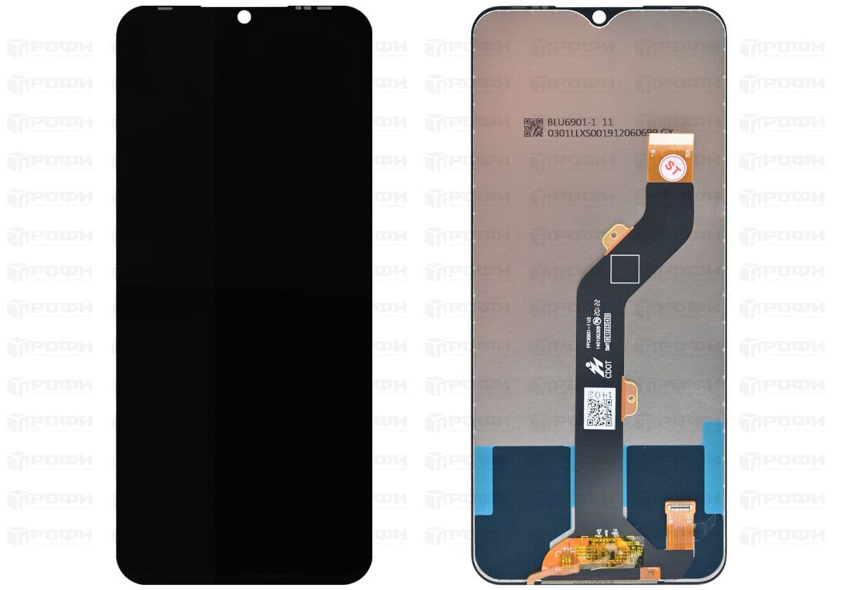 Дисплей для Tecno Spark 5 Air / Pouvoir 4 + тачскрин (черный) Оригинал, артикул 02061 — запчасть GSM28.RU