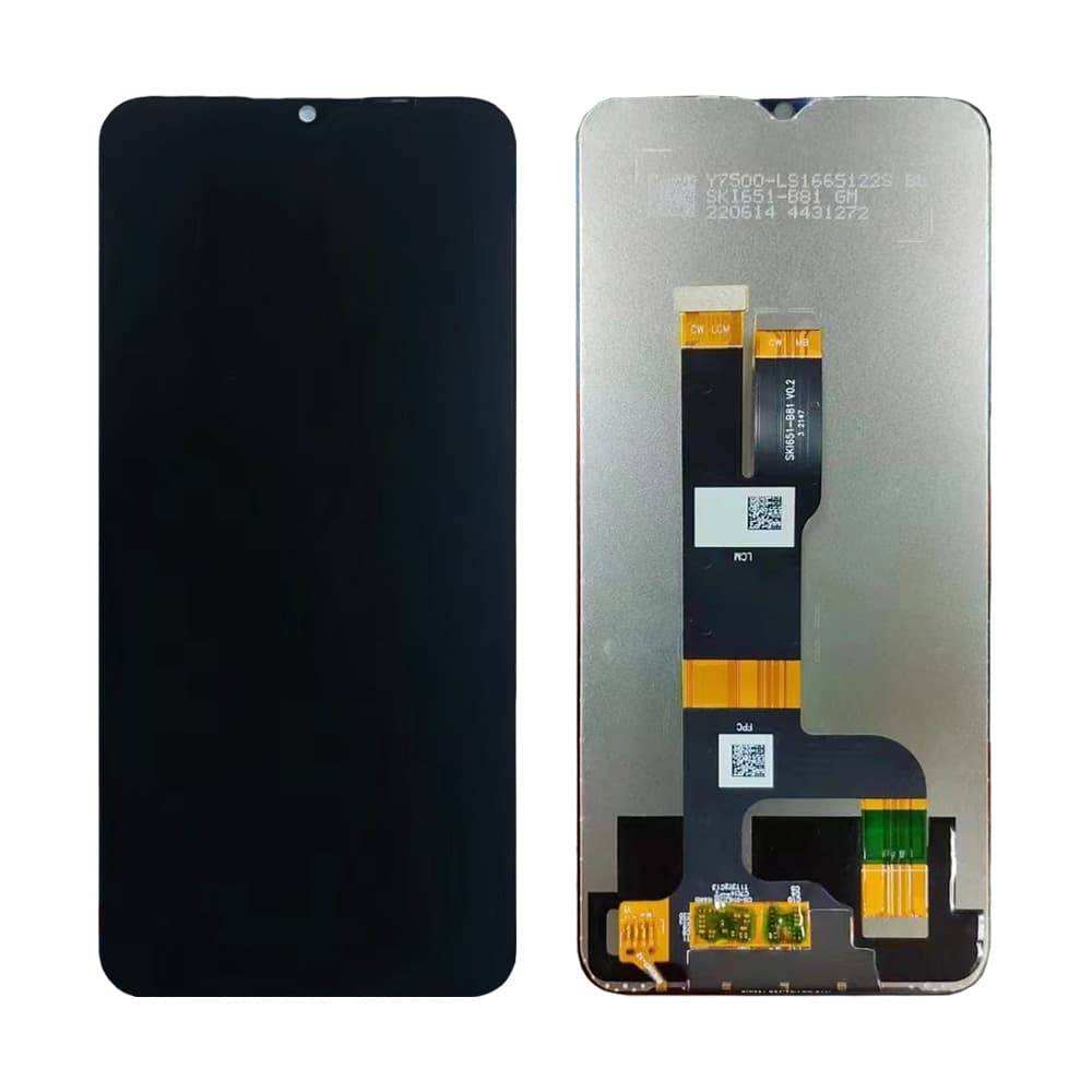 Дисплей для Realme C30 / C33 / Narzo 50i Prime (RMX3581 / RMX3624 / RMX3506) + тачскрин (черный) Оригинал, артикул 02067 — запчасть GSM28.RU