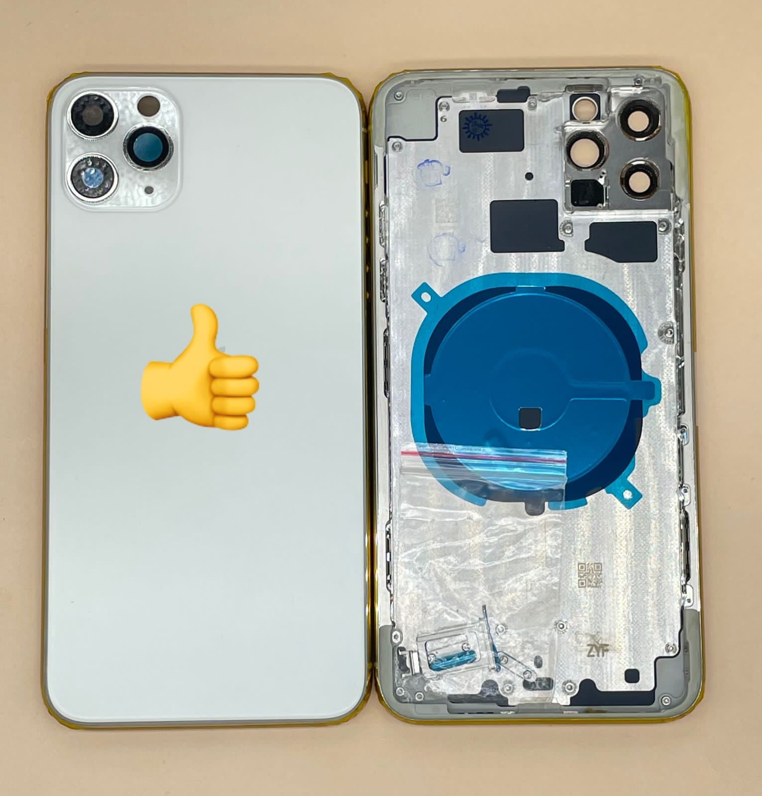Задняя крышка (корпус) для Iphone 11 Pro Max (белый), артикул 02135 — запчасть GSM28.RU