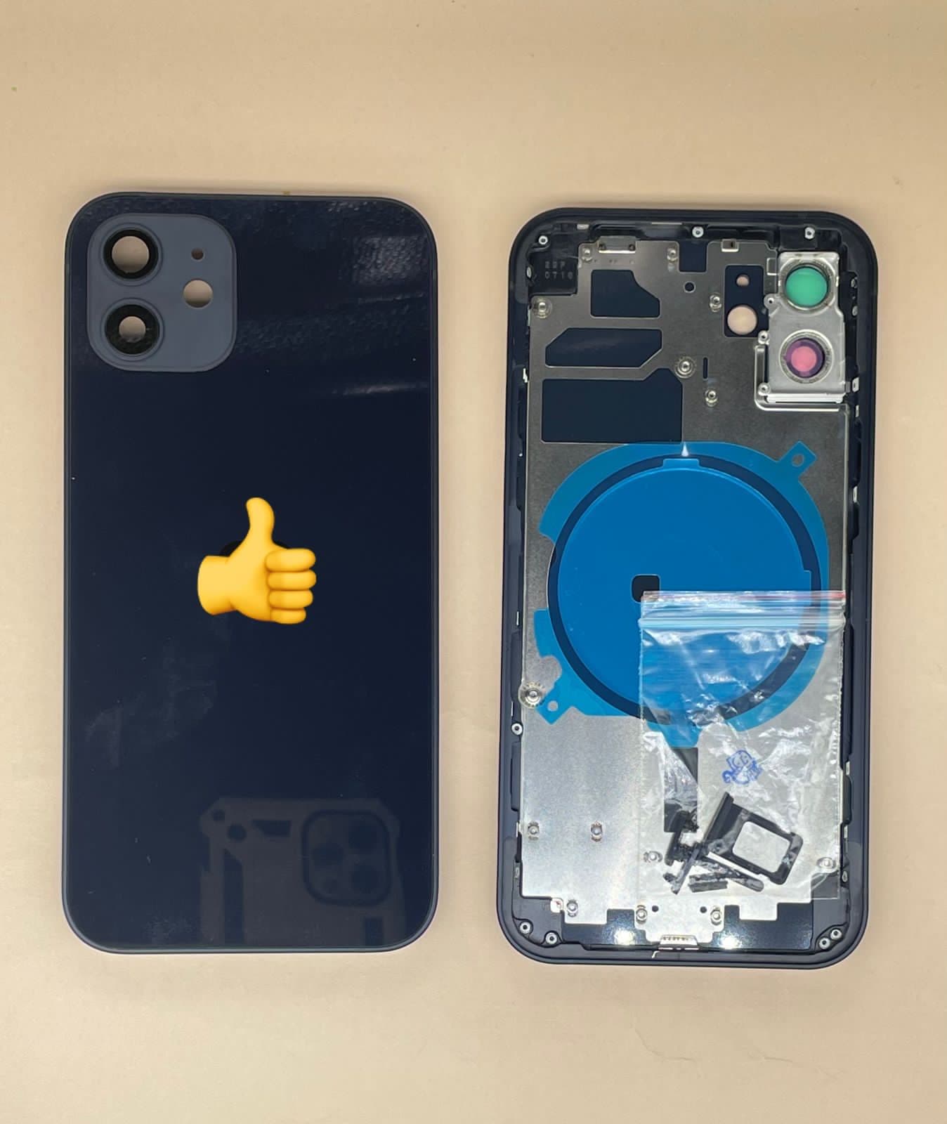 Задняя крышка (корпус) для Iphone 12 (черный), артикул 02136 — запчасть GSM28.RU