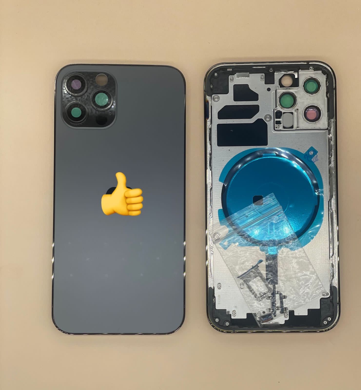 Задняя крышка (корпус) для Iphone 12 Pro (черный), артикул 02138 — запчасть GSM28.RU