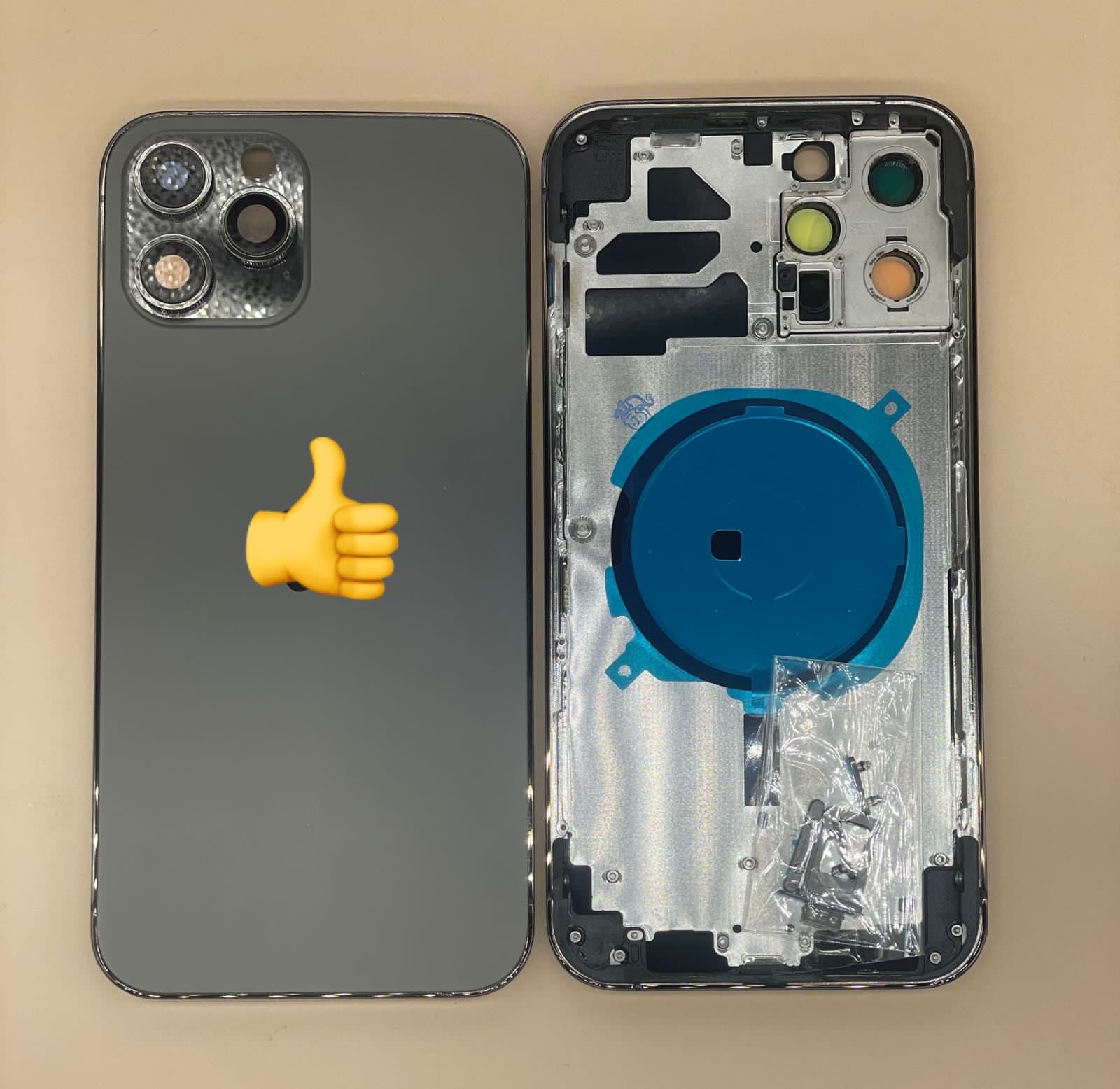 Задняя крышка (корпус) для Iphone 12 Pro Max (черный), артикул 02140 — запчасть GSM28.RU