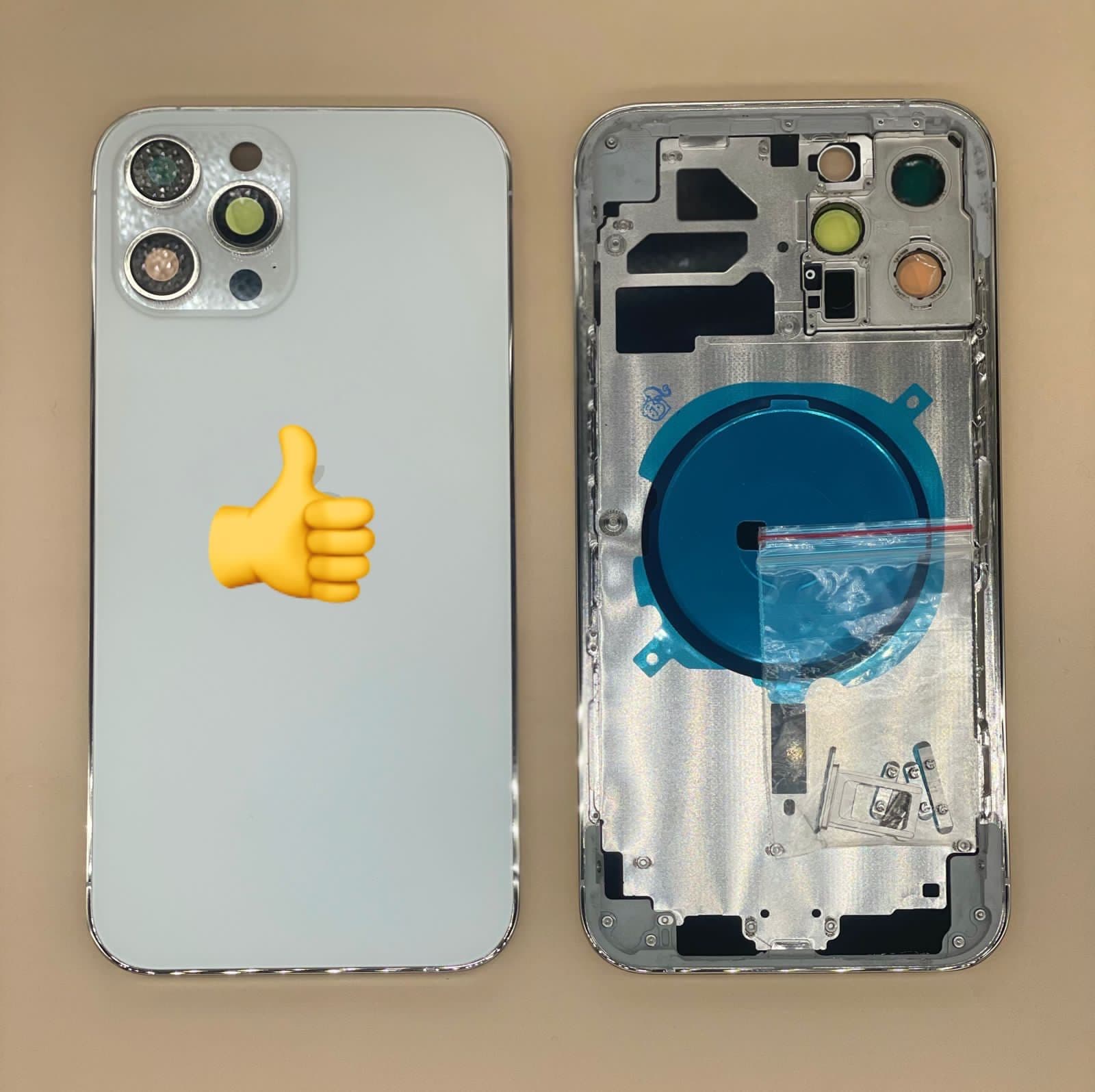 Задняя крышка (корпус) для Iphone 12 Pro Max (белый), артикул 02141 — запчасть GSM28.RU