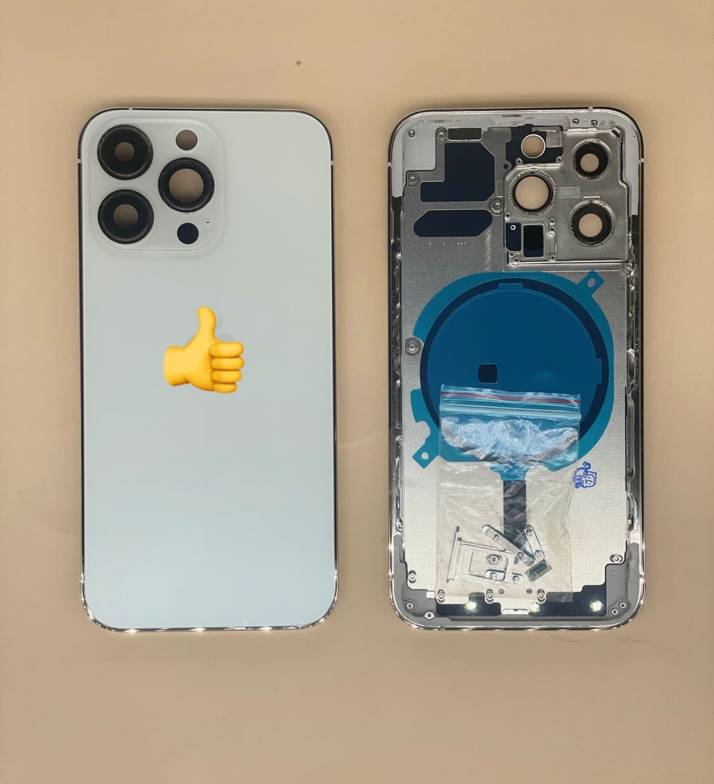 Задняя крышка (корпус) для Iphone 13 Pro (белый), артикул 02145 — запчасть GSM28.RU