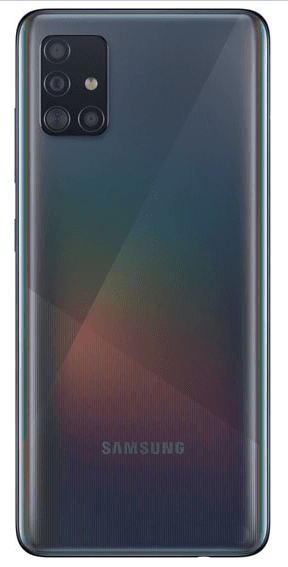 Задняя крышка для Samsung A715 Galaxy A71 (черный) со стеклом камеры, артикул 02158 — запчасть GSM28.RU