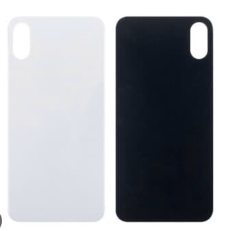 Задняя крышка для iPhone XS (белый) с широким отверстием, артикул 02325 — запчасть GSM28.RU