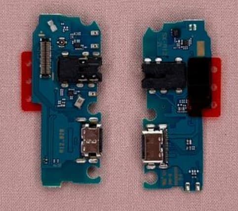 Шлейф (Нижняя плата) для Samsung A125 Galaxy A12 / A127 Galaxy A12 Nacho с комп. + разъем зарядки + разъем гарнитуры + микрофон, артикул 02413 — запчасть GSM28.RU