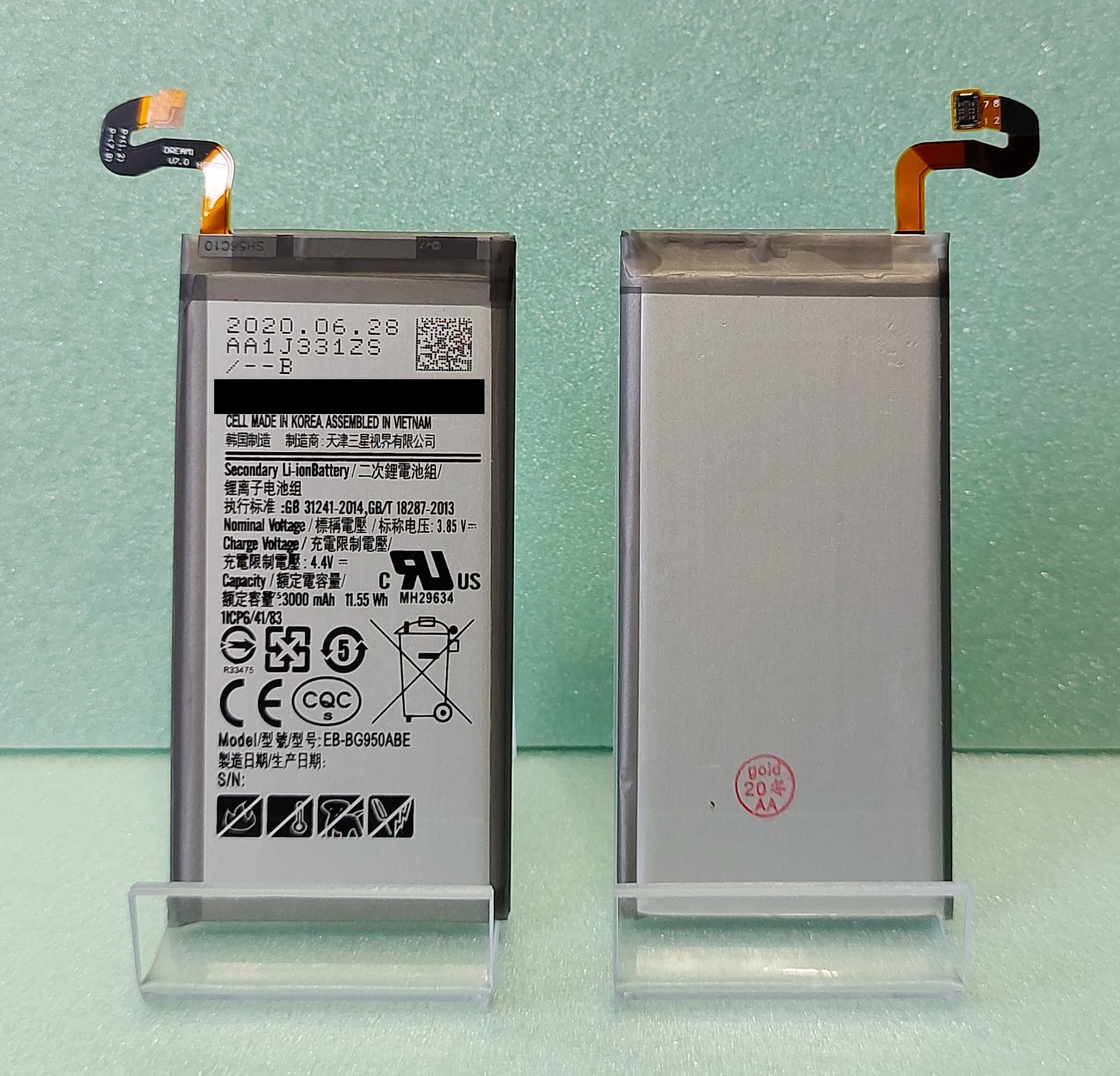 Аккумулятор для Samsung G950F Galaxy S8 (EB-BG950ABE), артикул 00248 — запчасть GSM28.RU