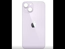 Задняя крышка для iPhone 14 (фиолетовый) с широким отверстием, артикул 02491 — запчасть GSM28.RU