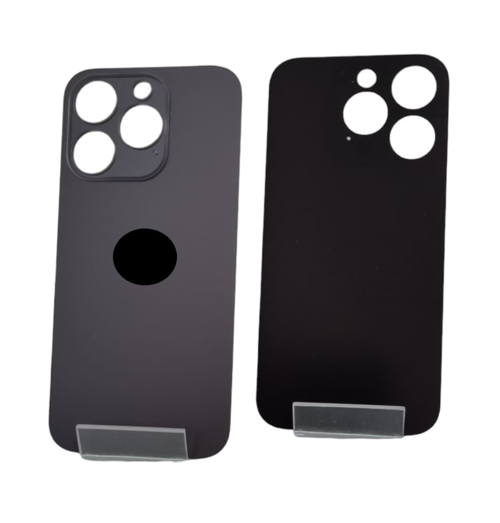 Задняя крышка для iPhone 14 Pro (черный) с широким отверстием, артикул 02494 — запчасть GSM28.RU