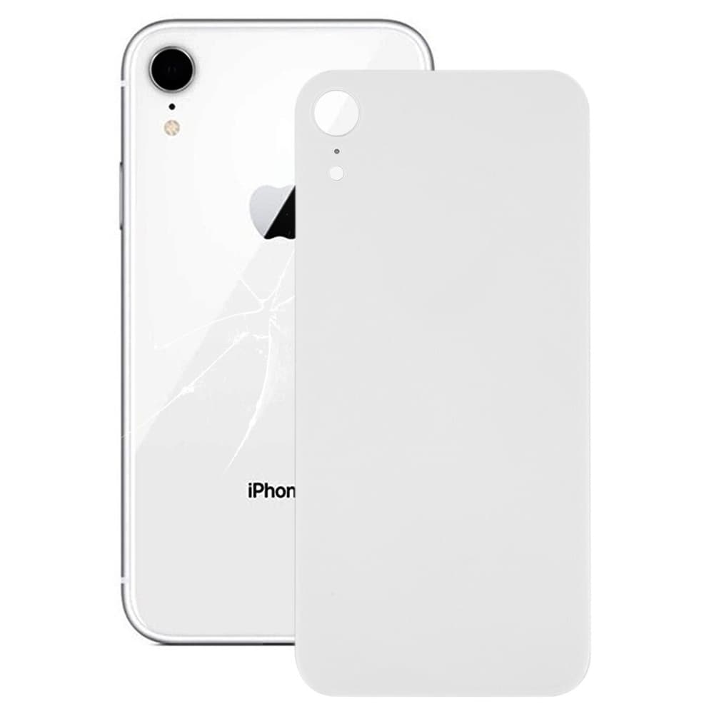 Задняя крышка для iPhone XR (белый) с широким отверстием, артикул 02565 — запчасть GSM28.RU