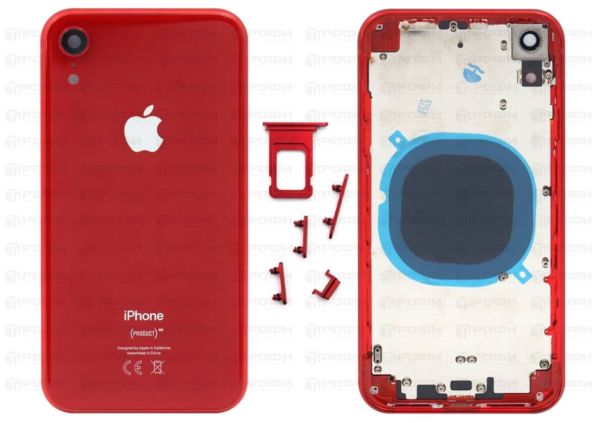 Задняя крышка (корпус) для Iphone XR (красный), артикул 02577 — запчасть GSM28.RU