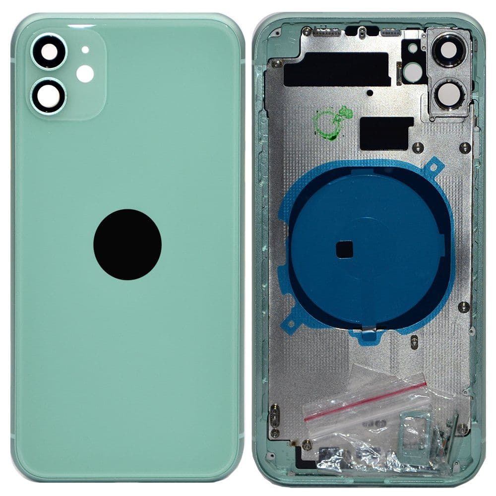 Задняя крышка (корпус) для Iphone 11 (зеленый), артикул 02582 — запчасть GSM28.RU