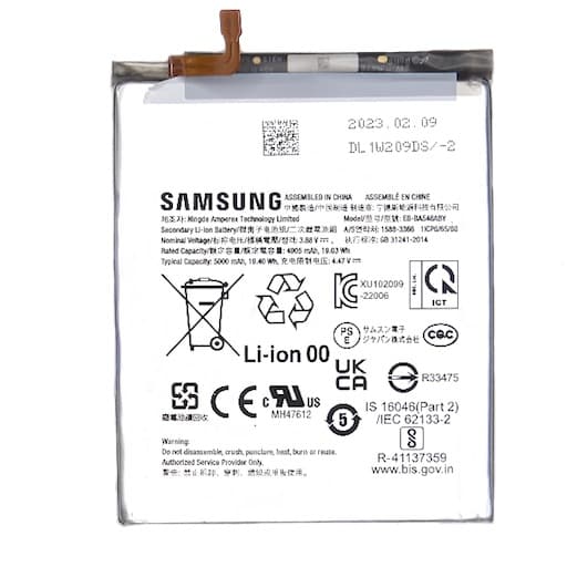 Аккумулятор для Samsung A346 Galaxy A34 5G / A546 Galaxy A54 5G (EB-BA546ABY), артикул 02611 — запчасть GSM28.RU