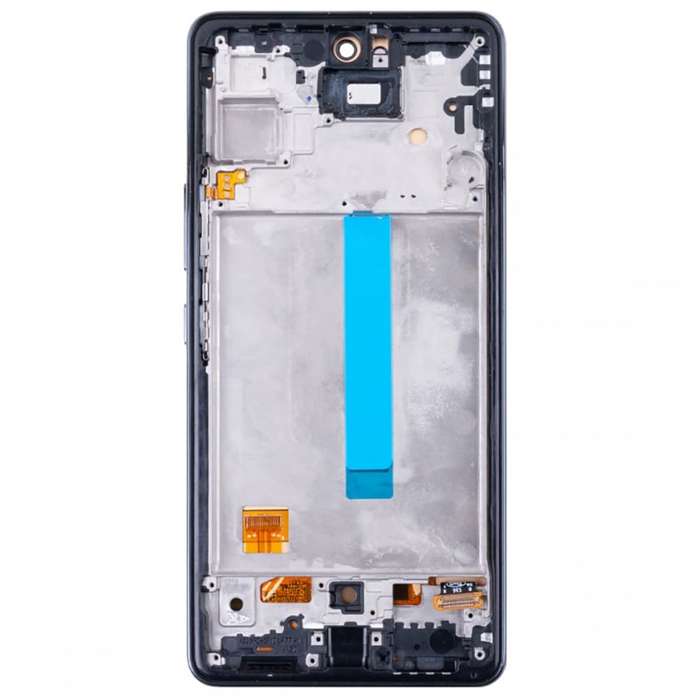 Дисплей для Samsung A536B Galaxy A53 5G в рамке + тачскрин (черный) (OLED), артикул 02637 — запчасть GSM28.RU