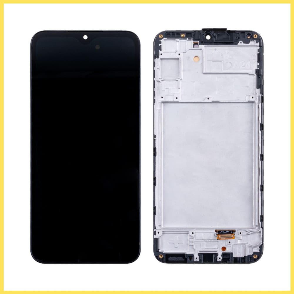 Дисплей для Samsung A245F Galaxy A24 в рамке + тачскрин (черный) Оригинал, артикул 02708 — запчасть GSM28.RU