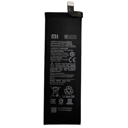 Аккумулятор для Xiaomi Mi Note 10 / 10 Lite / 10 Pro / CC9 Pro (BM52) 5170mAh, артикул 02709 — запчасть GSM28.RU