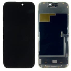 Дисплей для iPhone 15 Pro + тачскрин черный с рамкой (OLED LCD), артикул 02957 — запчасть GSM28.RU