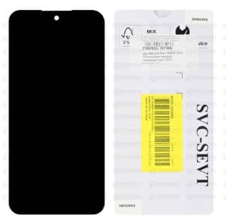 Дисплей для Samsung A556E Galaxy A55 5G в рамке + тачскрин (черный) Оригинал, артикул 02959 — запчасть GSM28.RU