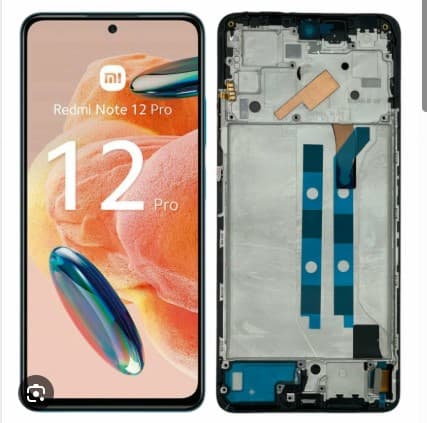 Дисплей для Xiaomi Redmi Note 12 Pro 4G (2209116AG) в рамке + тачскрин (черный) (OLED), артикул 03000 — запчасть GSM28.RU