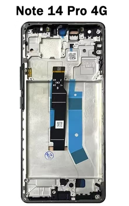 Дисплей для Xiaomi Redmi Note 14 Pro 4G (24116RACCG) в рамке + тачскрин (черный) Оригинал, артикул 03001 — запчасть GSM28.RU