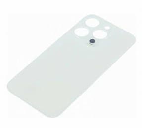 Задняя крышка для iPhone 15 Pro (белый) с широким отверстием Премиум, артикул 03088 — запчасть GSM28.RU