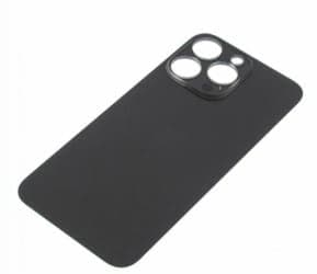 Задняя крышка для iPhone 15 Pro Max (черный) с широким отверстием, артикул 03095 — запчасть GSM28.RU