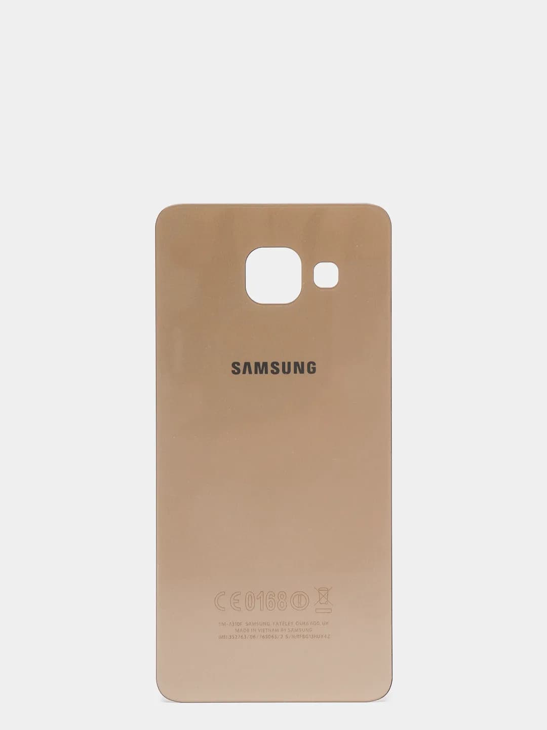 Задняя крышка для Samsung A310 Galaxy A3 (2016) (золото) ориг, артикул 00404 — запчасть GSM28.RU